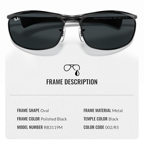 Ray-Ban RB3119M OLYMPIAN I DELUXE Oval Shaped Sunglasses for Men & Women with Official RAYBAN Eyewear Kit3
