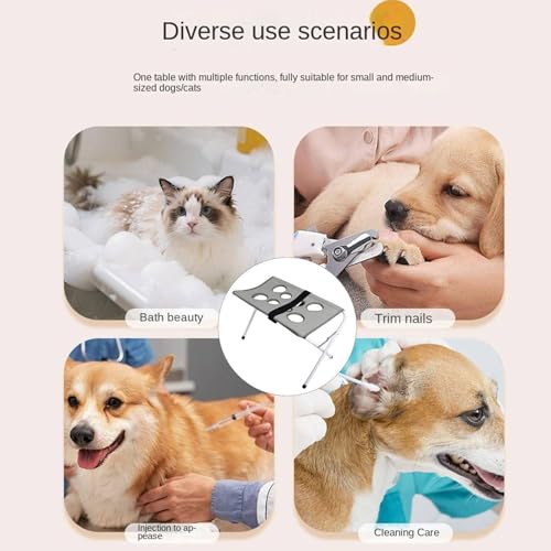 Hamac de toilettage table respirante 8 trous coupe griffes chien chat
