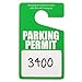 Juvale Parking Permit Hang Tag - 50 Pack, Green, 3.15 x 4.75 in - Car Tags for Mirror & Plastic Placards for Parking Passes & Events