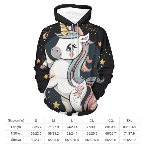 Sweatshirt licorne pullover à capuche taille S idée cadeau originale - 4