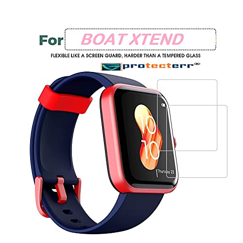Image of Ultra Thin Unbreakable Screen Protector For BOAT XTEND Smartwatch (1.69 inch) (pack of 2) / / Anti Scratch, Bubble Proof 9H TPU Film With Installation Kit / / (NOT A TEMPERED GLASS)