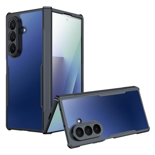 Image of PRITO Compatible for Samsung Galaxy Z Fold 7 Case - Clear Beatle Slim Phone Case with Hard Pc Back, Soft TPU Edges, Hinge, Non-Yellowing, Shockproof Protective Cover for Z Fold 7