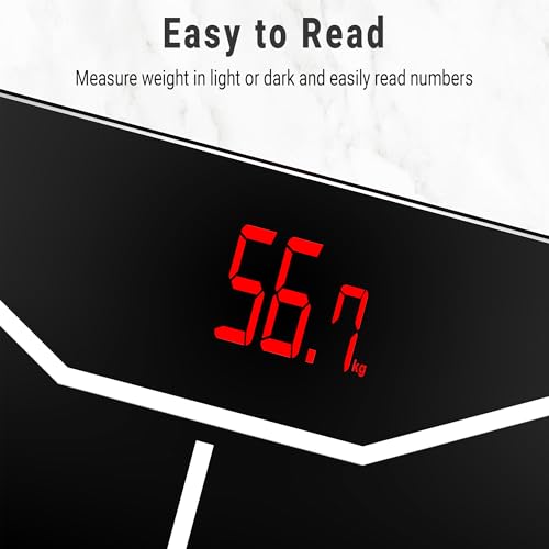 IRRESISTIA Bathroom Scales for Body Weight - Digital Weighing Scales with Ultra Accuracy and Consistency - Measure kg/lbs/stones - 2Yr Guarantee - Black BW26i - Image 4