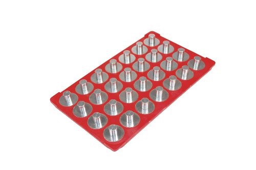 Triton Products 72423 MagClip Socket Caddy and 28 Interchangeable Pegs 1/2-Inch Drive 6-1/8-Inch by 10-1/4-Inch, Red