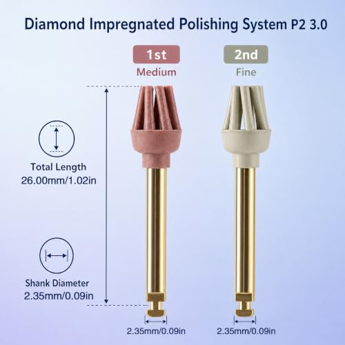 Image of Dental Composite Polishing Octopus-Shaped RA High-Shine 2-Step Kits 6Pcs | Wheel Diamond Composite Polishing Restoration Dentistry Tools Lab Materials for Clini,Medical Students