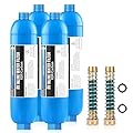 Lifefilter RV Inline Water Filter, NSF Certified, Reduces Chlorine, Bad Taste, Odor, Dedicated for RVs and Marines,4 Pack Drinking Filter with 2 Flexible Hose Protector