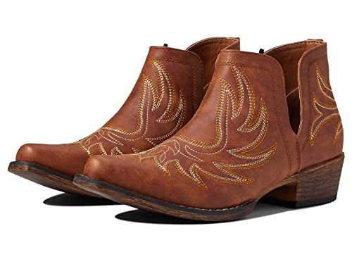 Image of ROPER Womens Ava Embroidered Snip Toe Casual Boots Ankle Low Heel 1-2 inch