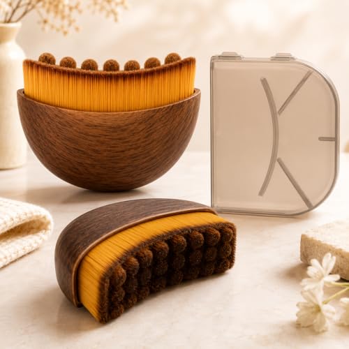 Escova Facial para Drenagem Linfática Premium – Massageador Facial com Cerdas Ultra Macias para Contorno Facial e Redução de Inchaço