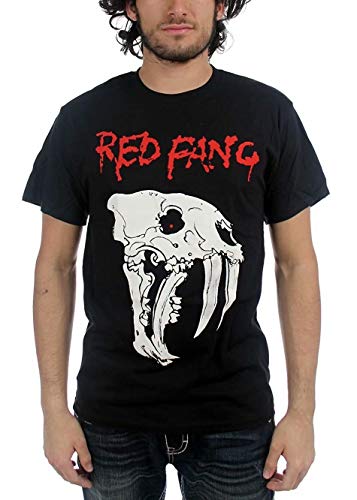 Halens Cotton T Shirt Fashion Shirt Red Fang Skull T-Shirt Short Sleeve T-Shirt(X-Large)