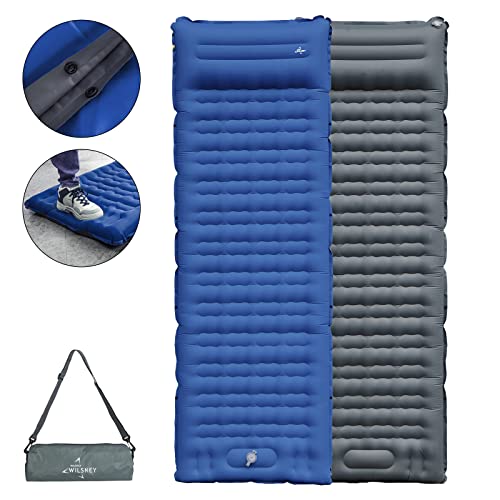 Sleeping-Pad-for-Camping-47-Inch-Extra-Thickness-Compact-Inflatable-Sleeping-Mat-with-Built-in-Pump-Super-Comfort-Camping-Sleeping-Mat-with-Pillow-for-Backpacking-Car-Traveling-HikingBlue