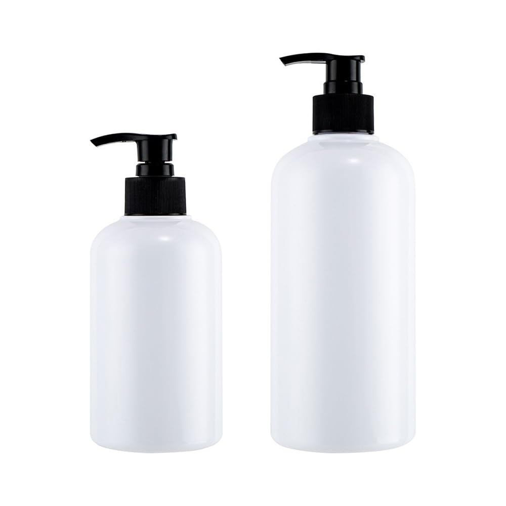 Piękny okrągły dozownik butelka dozownik mydła plastikowa głowica pompy prasowej do domu/hotelu/łazienki biała 300 ml/500 ml dekoracja łazienki (duża)