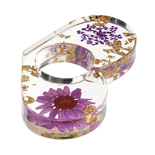 Porte page résine transparent avec fleurs séchées x5