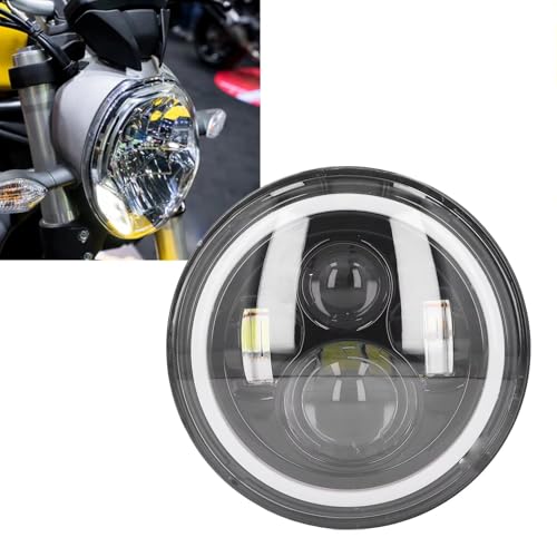 Phare de moto universel 7 pouces LED 6000K haute luminosité DC 9-36V