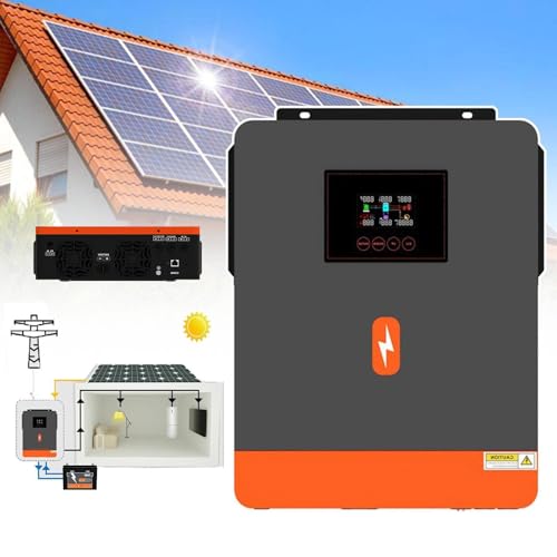 DHsdlpLU Inversor Solar Híbrido (4,2 Kw-24 V/6,2 Kw-48 V): Controlador De Cargador Solar Mppt De 120 A, Máquina Híbrida Todo En Uno con Y Sin Conexión a La Red,6.2KW-NoWIFI