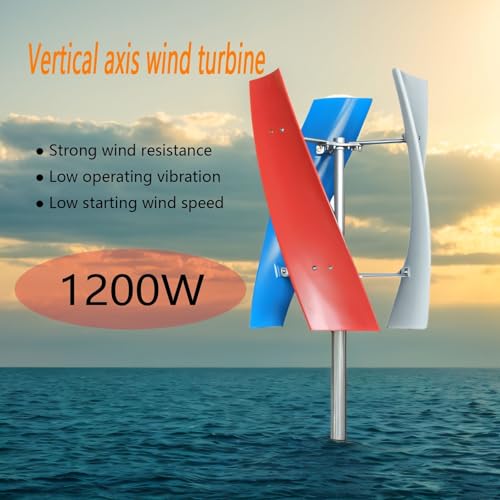 Hybrydowy system solarny off-grid, zestaw turbiny wiatrowej 1200 W z 2 panelami słonecznymi 100 W i kontrolerem, energią odnawialną 12 V/24 V