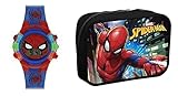 Garantía de un año Spiderman Reloj Digital para Nios de Cuarzo con Correa en Plstico SPD4504ARGSET