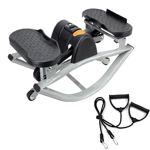 Lhanel Rock Stepper, Side-to-Side Machine for Home Exercise – Burn Fat Faster in 15 Minutes | Low-Impact Glutes with Digital Display & Anti-Slip Mat (Gray)