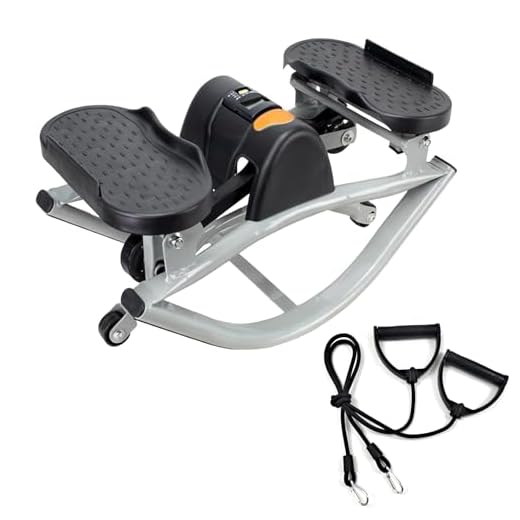 Lhanel Rock Stepper, Side-to-Side Machine for Home Exercise – Burn Fat Faster in 15 Minutes | Low-Impact Glutes with Digital Display & Anti-Slip Mat (Gray)