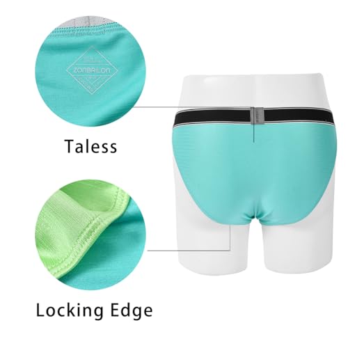 JINSHI Men’s Silk Glossy Underwear Sexy Low Rise Bikini Briefs with Bulge Pouch3
