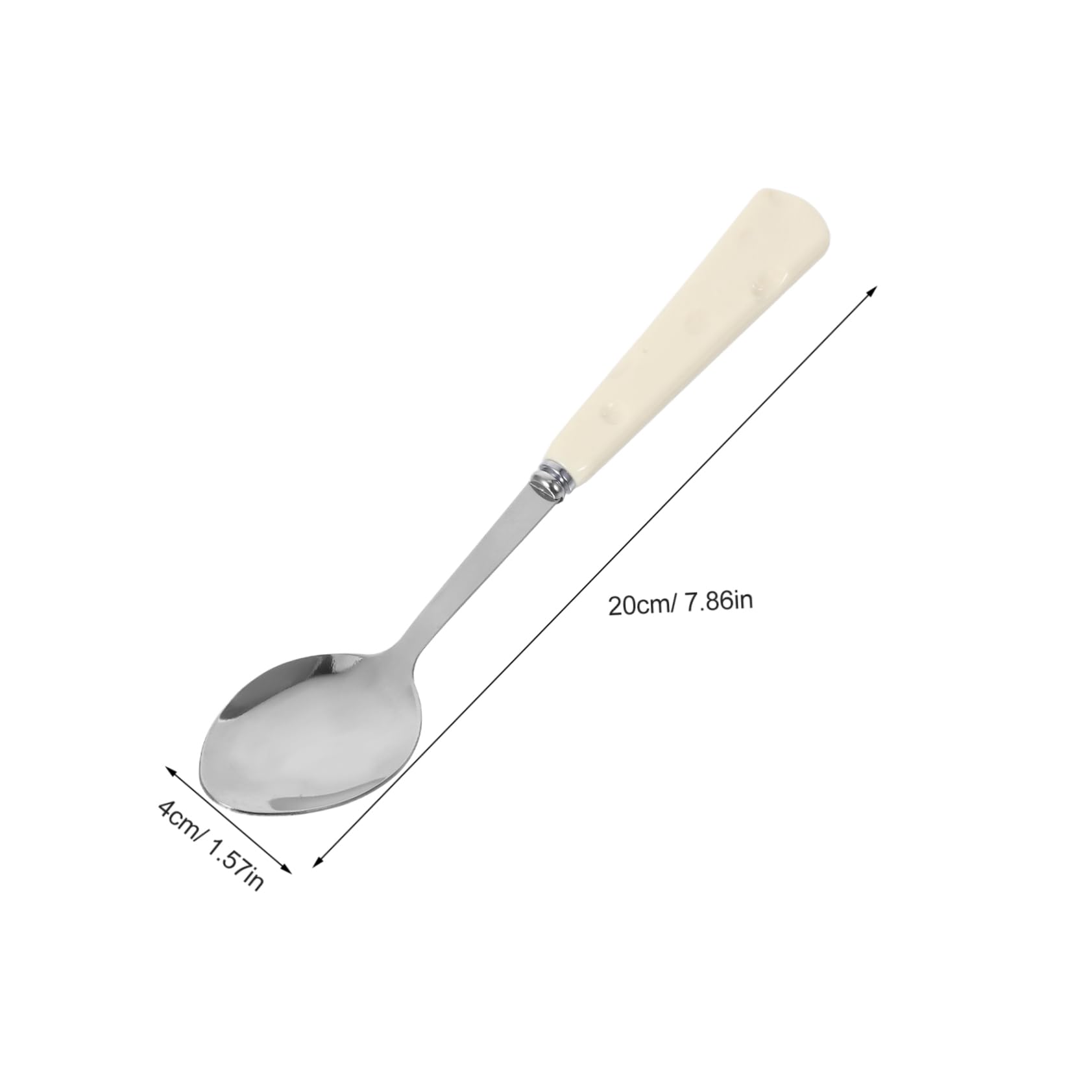 Cabilock 6Pcs Elegant Dessert Spoons Stainless Steel Tea Spoons with Unique Cheese Handle for Ice Cream Cake Espresso Stirring and Stylish Utensils for Luxurious Dining