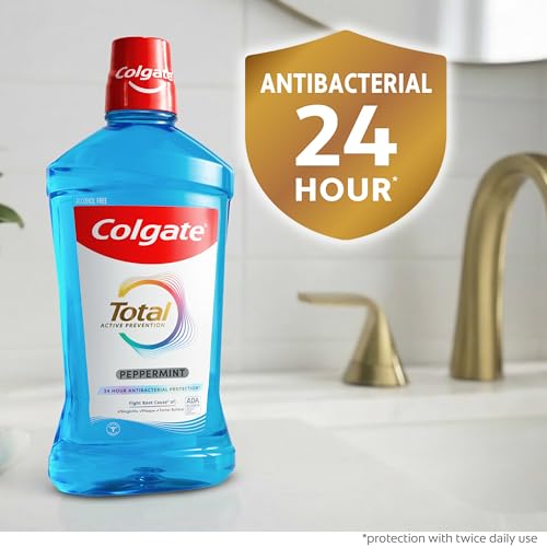 Colgate Total Alcohol Free Mouthwash, Peppermint, 3 Pack, 33.8 fl oz - image 3