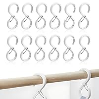 Haken zum Einhängen, XURJUMI 12 Stück Anti-Drop Aufhänger, Aufhängehaken, Haken für Kleiderstange, S-förmige Haken für Küche, Badezimmer, Schlafzimmer, Büro, Garten