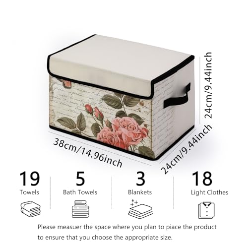 Image of Stackable Storage Bins with Lids,Closet Organizers Fabric Box for Home and Office,Blanket Clothes Organizers,Under Bed Storage Containers 3 Pack