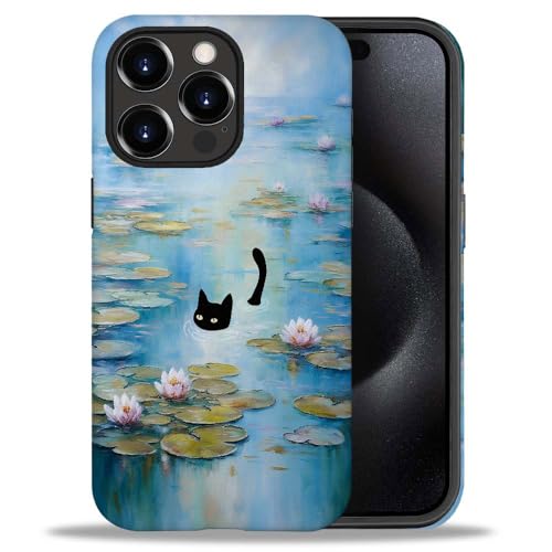 Coque iPhone 14 Pro Max antichoc silicone TPU souple chat noir DAIZAG