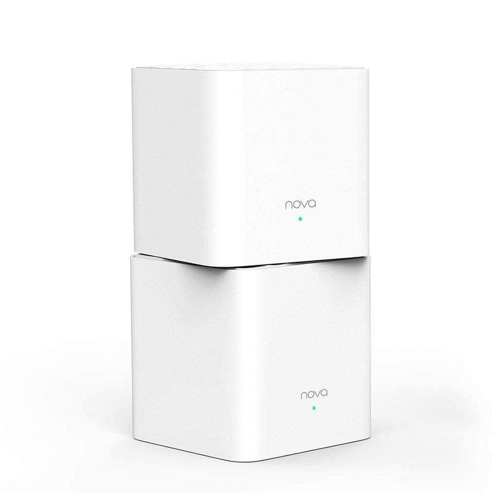 Tenda Nova MW3 (2-Pack) - AC1200 Mesh WiFi, Doble Banda, Cobertura hasta 180m², puertos 100/10, Mu-MIMO, Control Parental, Plug and Play, Compatible con la mayoría de proveedores