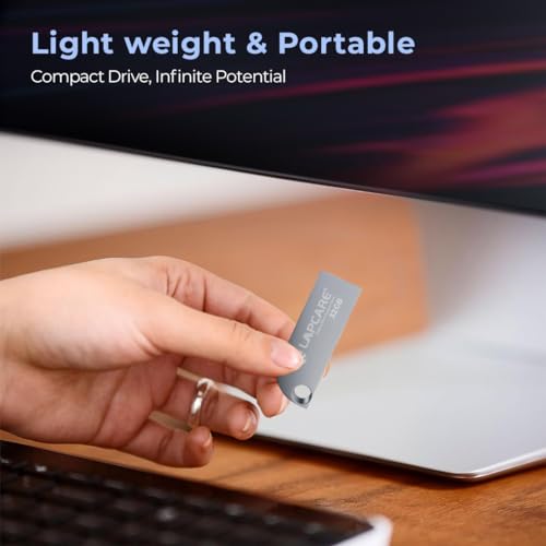 Lapcare lapstore 32GB Metal USB 2.0 Flash Drive | Pen Drive | Up to 100Mbps Speed |Universal Compatibility - MAC/Win/Linux | OTG Support | Reliable Data Storage with 5-Year Warranty 5 411JhwSDrCL