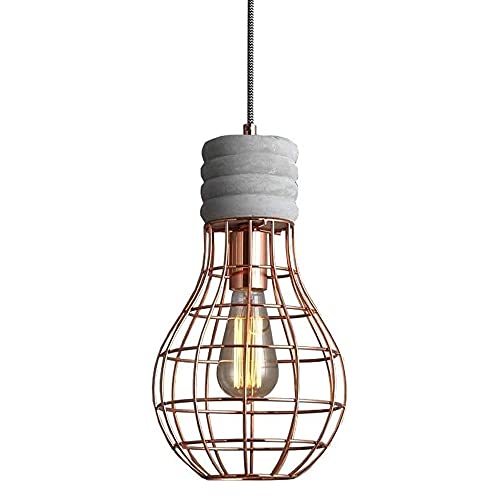 Lustre cage industrielle pour éclairer une table de bar ou un restaurant