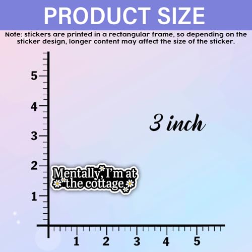 Image of SODAVA (3Pcs, 3in) Mentally I'm at the Cottage Sticker - Heated Rivalry Inspired Quote Decal, Hollander Rosanov Hockey Romance Fandom, LGBT Pride Sticker for Phone Laptop Water Bottle