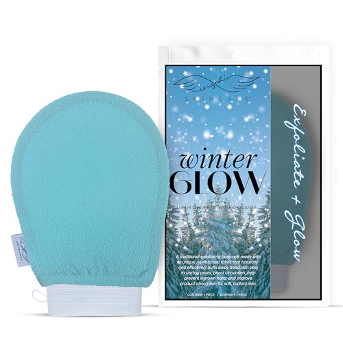 Seraphic Skincare Winter Glow Premium Exfoliating Mitt for Body 1pc – Exfoliating Glove & Body...