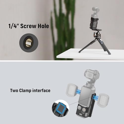 Image of NEEWER Basics Magnetic Mount Compatible with DJI Osmo Pocket 3 Xtra Muse | Gimbal Action Camera Stand, Accessories Expansion Adapter, Plastic Bracket for Battery Grip NEEWER M21 Fill Light, AC024