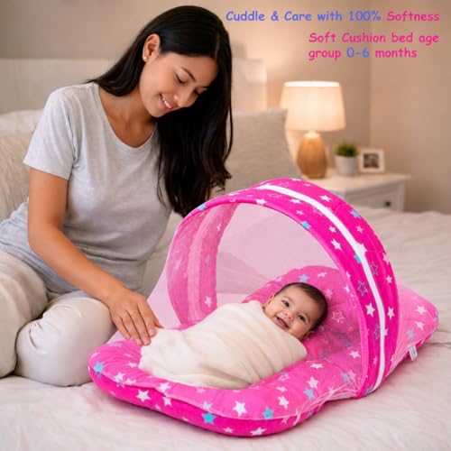 Image of Infantbond 56 in 1 New Born Baby Complete Daily Items Combo(0-6 Months)(Star) (Pink for Baby Girl), Pack of 1