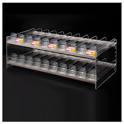 Generico Espositore per Sigarette in Acrilico - Supporto Rettangolare da banco e da Parete per supermercati, Design Trasparente, Ideale per banco Cassa, Dimensioni 49,5x28,4x4 cm