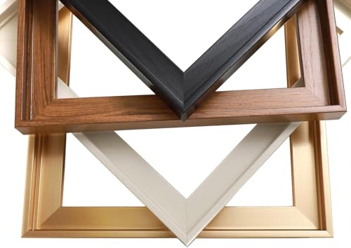 Image of Canvas Floater Frames for Canvas Art 0.8inch Depth Frames for Canvas Painting Floating Frame Plastic Floater Frame for Canvas Prints (White, 9 x 12 inch)