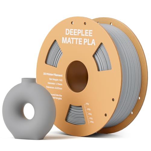 Image of Matte PLA Filament 1.75mm, 3D Printer Filament Dimensional Accuracy + /- 0.02mm, No Clogging, Higher Toughness, Cardboard Spool 3D Filament, 1kg Slate Grey