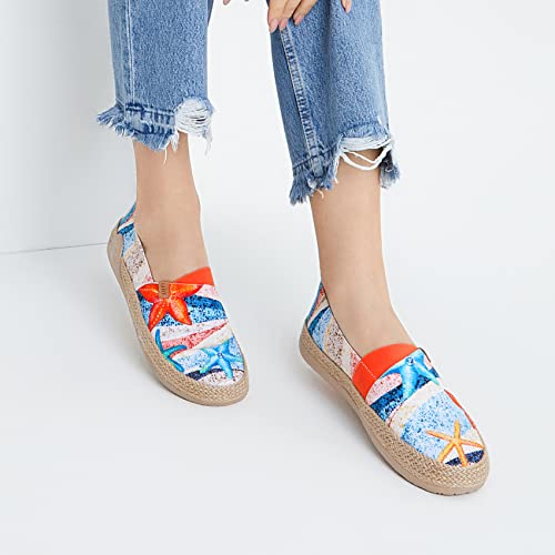 Image of UIN Shoes for Women Slip On Sneakers Comfortable Lightweight Barefoot Travel Art Painted Casual Loafers