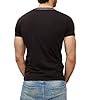 Subliminal Mode Mens Skull Crew Neck Printed Rhinestone Short Sleeve T-Shirt Available in Black, White, Grey, Turquoise Size S to XXL, Christmas Valentine's Day Gift Idea, black, L #4