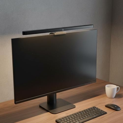 Image of ATORSE Eye Care Computer Monitor Light Bar No Glare Monitor Light Bar Adjustable Color Temperature Screen Hanging Lamp Dimmable for Students, Gamers, Study, Gaming, Plug-in 8W