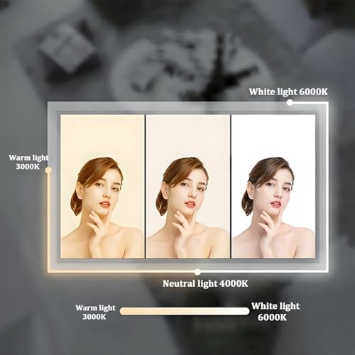 Miroir Maquillage Lumineux LED pour Chambre et Salon | Grand Miroir Anti-buée Intelligent