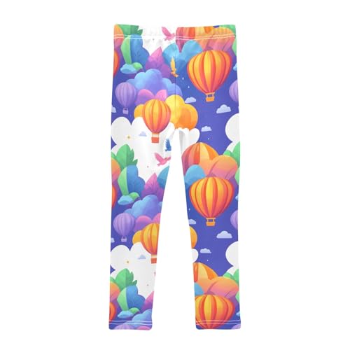Hot Air Balloon Colorful Girls Leggings Athletic Pants Tights Stretch Bottom2