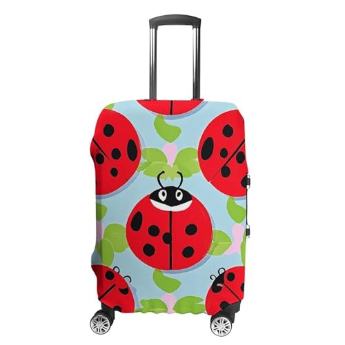 Carry on Luggage Cover Red Ladybug Pattern Suitcase Covers for Luggages Tsa Approved Travel Luggage Sleeve Protector Elastic Suitcase Protector Anti-Scratch Washable Fits 19-30 Inch Case -L