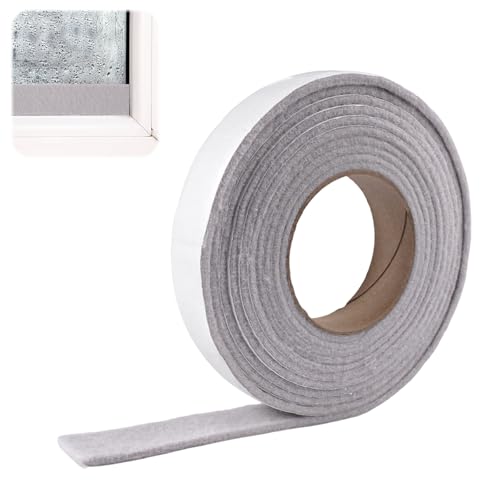 3cm x 4m Tiras Absorbentes para Ventanas, Grosor 10mm de Fieltro Adhesivo Muebles Rollo, Cinta Adhesiva de Fieltro, Adaptables a Cualquier Forma, para Ventanas y Puertas, Cocina, Fregaderos, Muebles