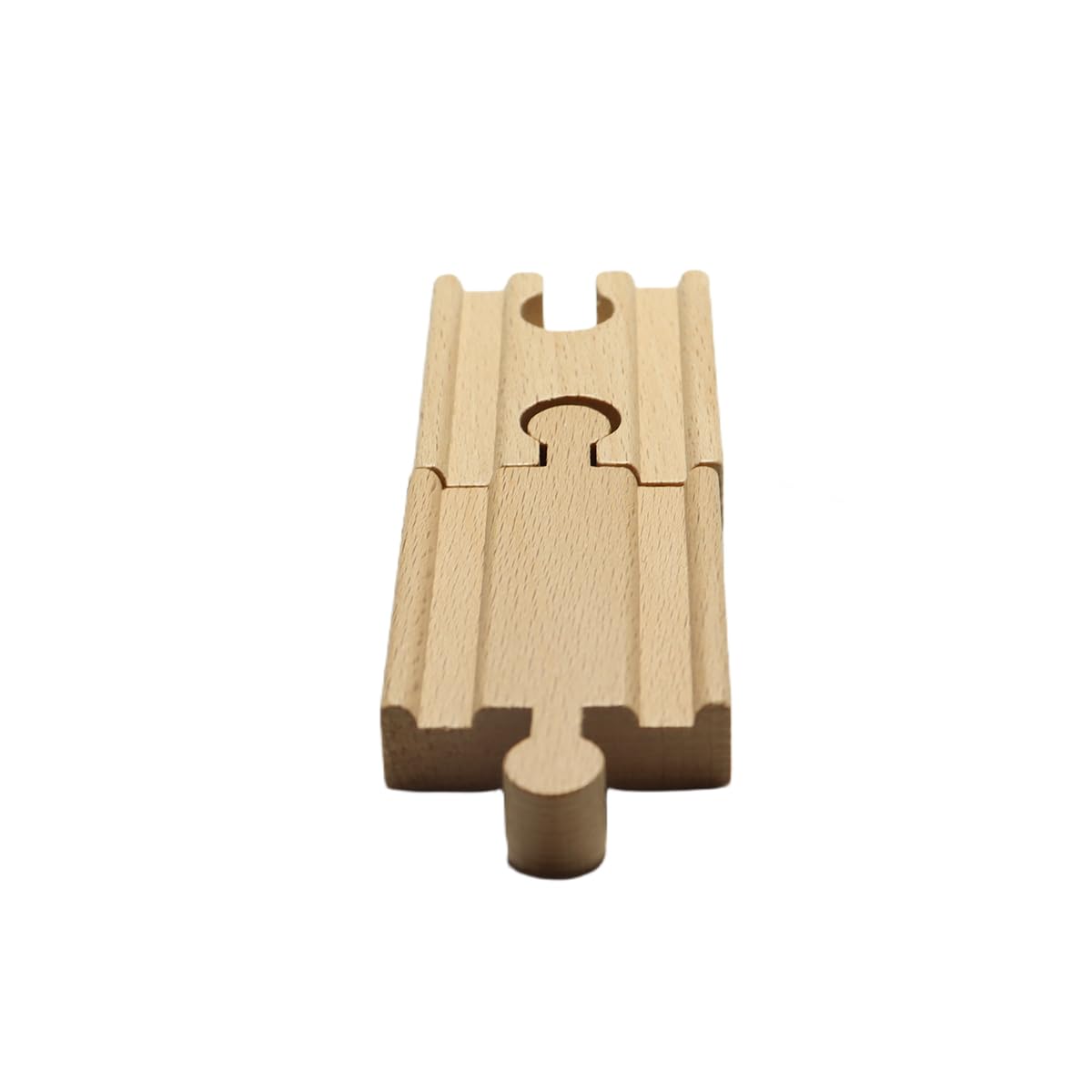 Set di 8 accessori per binari dritti in legno per trenino Thomas con 4 binari dritti doppi concavi e 4 binari doppi convessi