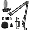 Razer Seiren Mini Boom Arm Mic Stand with Pop Filter, Shock Mount, Upgraded Heavy Duty Clamp, Adjustable Suspension Scissor Boom Arm Stand for Razer Seiren Mini USB Streaming Microphone Frgyee