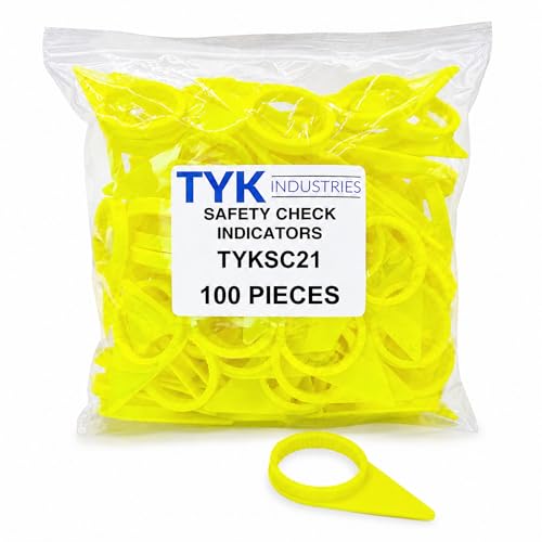Image of TYK Industries 21mm Loose Wheel Lug Nut Safety Check Indicators 100 Pack - Commercial Truck Wheel Nut Pre-Trip Safety Inspection Tool