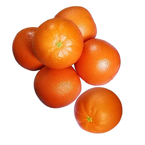 Image of Ulalaza 6Pcs Fake Orange Artificial Fruits Model Lifelike Tangerine Home House Kitchen Party Decoration Desk Ornament