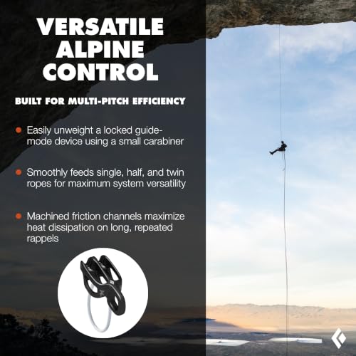 Image of BLACK DIAMOND ATC Belay Rappel Device, Aluminum Rock Climbing, Canyoneering